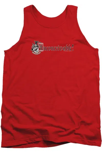 Gildan Princess Bride Vizzini Crest Adult Tank In Red