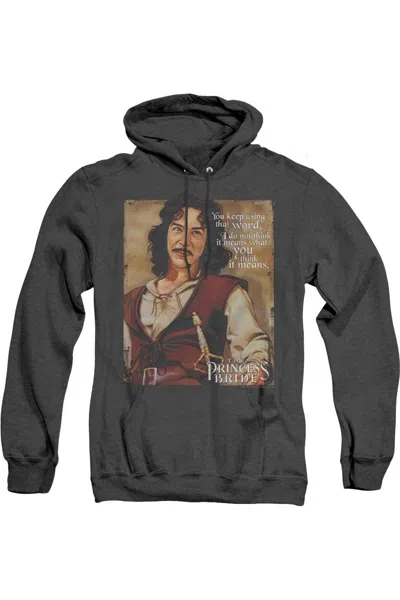 Gildan Princess Bride Word Adult Heather Hoodie In Black