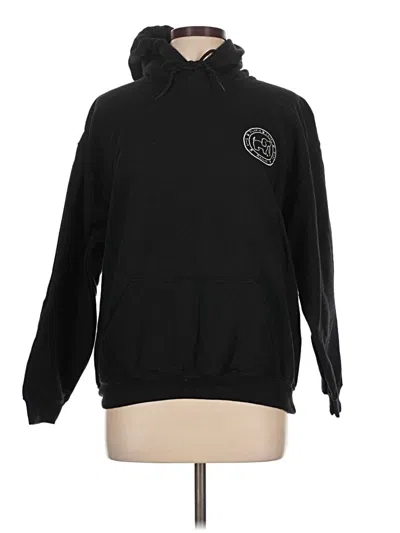 Pre-owned Gildan Pullover Hoodie In Black