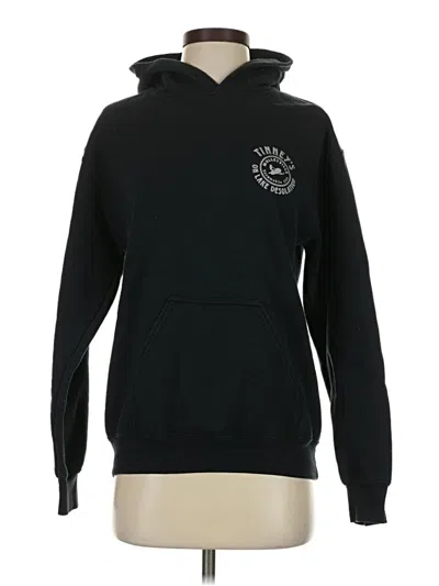 Pre-owned Gildan Pullover Hoodie In Black