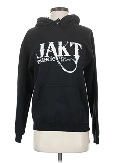 Pre-owned Gildan Pullover Hoodie In Black