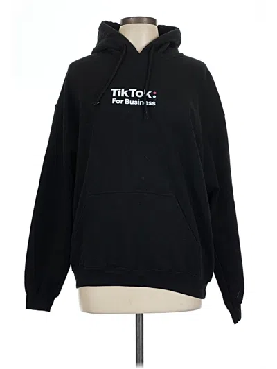 Pre-owned Gildan Pullover Hoodie In Black