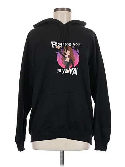 Pre-owned Gildan Pullover Hoodie In Black