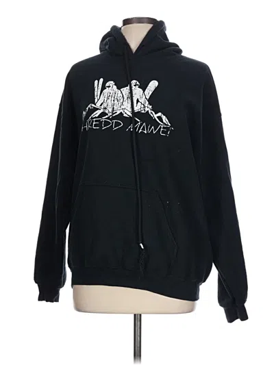 Pre-owned Gildan Pullover Hoodie In Black