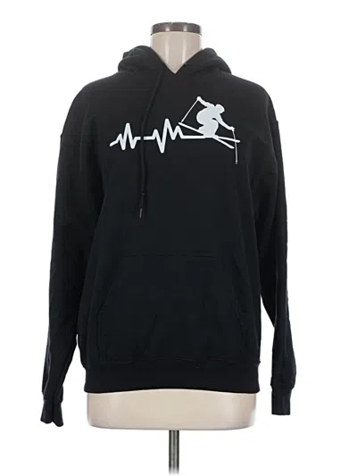 Pre-owned Gildan Pullover Hoodie In Black