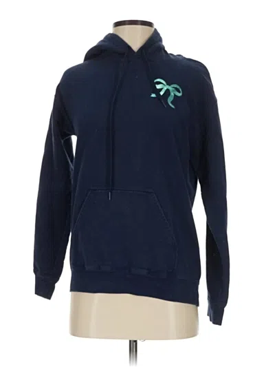 Pre-owned Gildan Pullover Hoodie In Blue