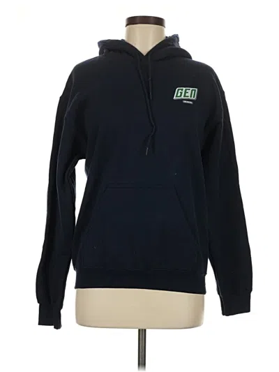 Pre-owned Gildan Pullover Hoodie In Blue