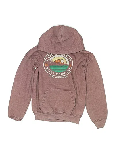 Pre-owned Gildan Kids' Pullover Hoodie In Brown