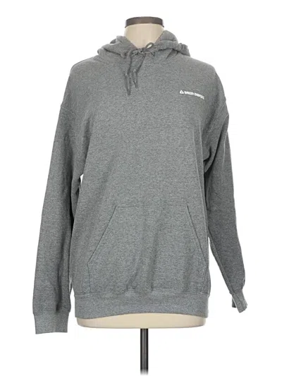 Pre-owned Gildan Pullover Hoodie In Gray