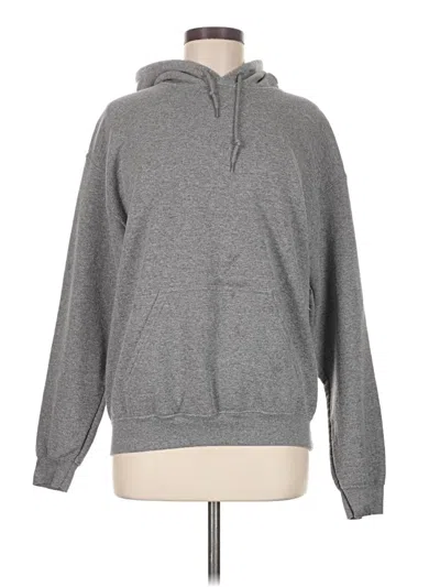Pre-owned Gildan Pullover Hoodie In Gray