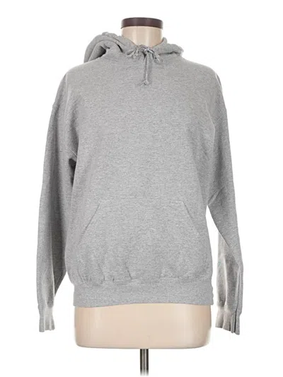 Pre-owned Gildan Pullover Hoodie In Gray