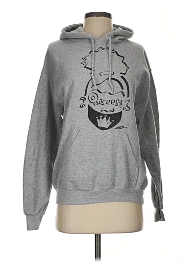 Pre-owned Gildan Pullover Hoodie In Gray