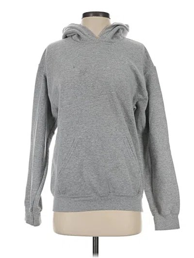 Pre-owned Gildan Pullover Hoodie In Gray