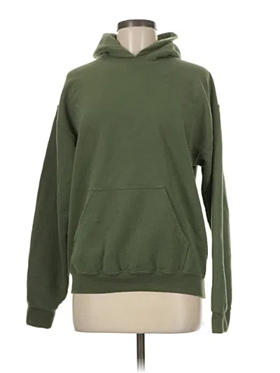 Pre-owned Gildan Pullover Hoodie In Green