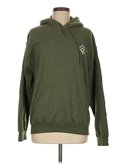 Pre-owned Gildan Pullover Hoodie In Green