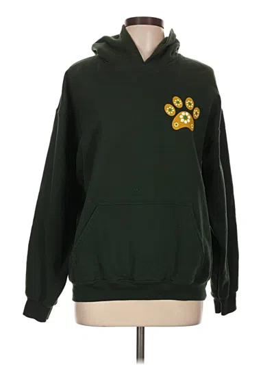 Pre-owned Gildan Pullover Hoodie In Green
