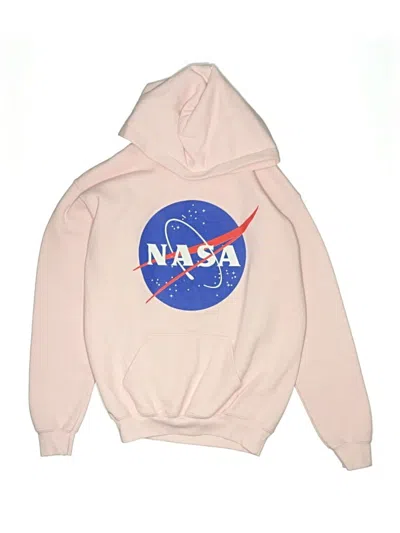 Pre-owned Gildan Kids' Pullover Hoodie In Pink