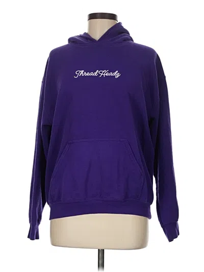 Pre-owned Gildan Pullover Hoodie In Purple
