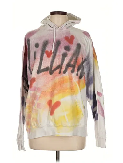 Pre-owned Gildan Pullover Hoodie In Silver