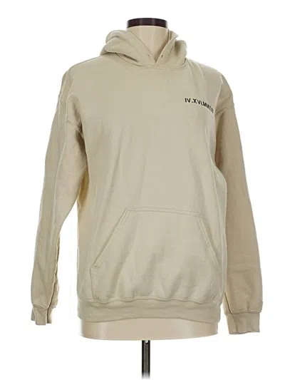 Pre-owned Gildan Pullover Hoodie In Tan