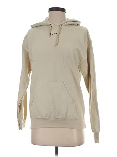 Pre-owned Gildan Pullover Hoodie In Tan