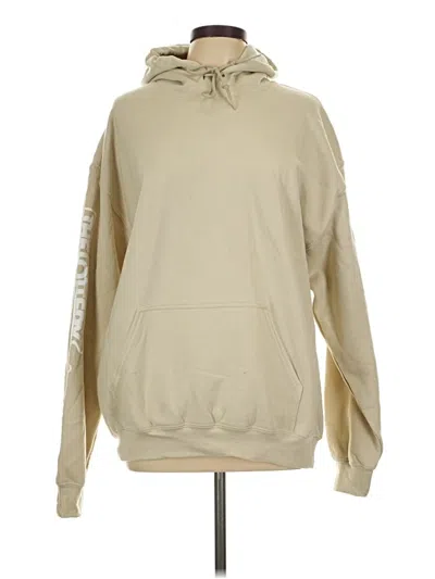 Pre-owned Gildan Pullover Hoodie In Tan