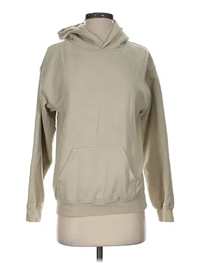 Pre-owned Gildan Pullover Hoodie In Tan