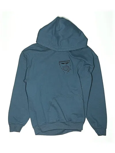 Pre-owned Gildan Kids' Pullover Hoodie In Teal