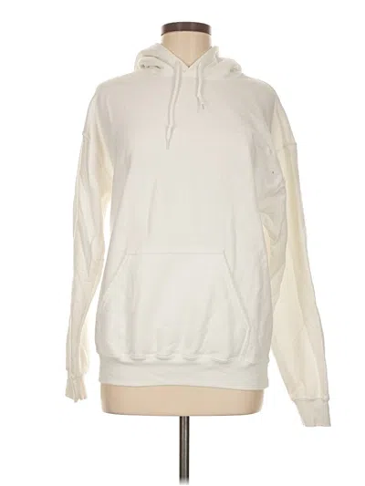 Pre-owned Gildan Pullover Hoodie In White