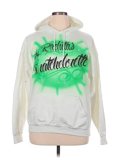 Pre-owned Gildan Pullover Hoodie In White
