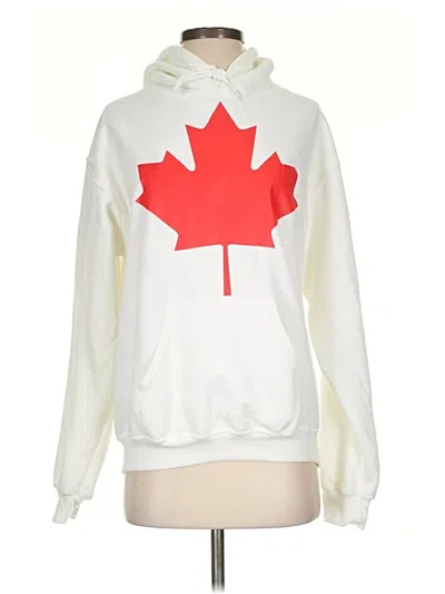 Pre-owned Gildan Pullover Hoodie In White