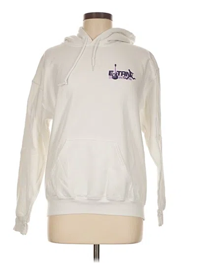 Pre-owned Gildan Pullover Hoodie In White