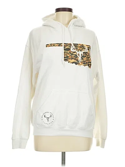 Pre-owned Gildan Pullover Hoodie In White