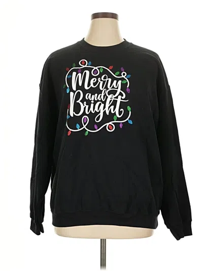 Pre-owned Gildan Pullover Sweater In Black