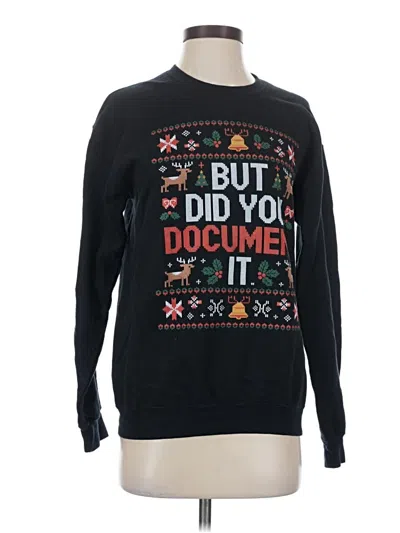 Pre-owned Gildan Pullover Sweater In Black