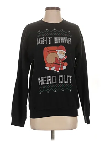 Pre-owned Gildan Pullover Sweater In Black