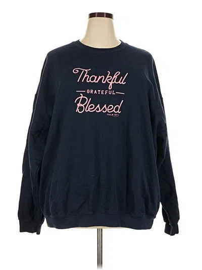 Pre-owned Gildan Pullover Sweater In Blue