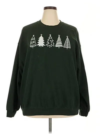 Pre-owned Gildan Pullover Sweater In Green