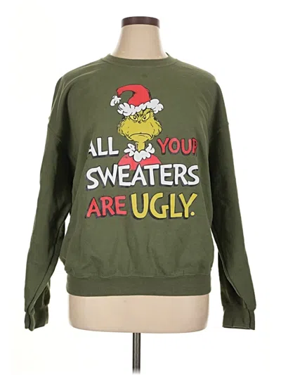 Pre-owned Gildan Pullover Sweater In Green