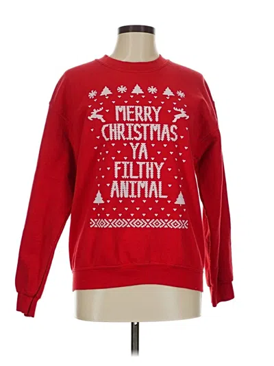 Pre-owned Gildan Pullover Sweater In Red