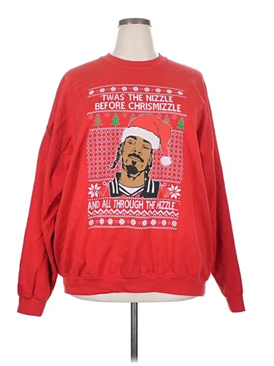 Pre-owned Gildan Pullover Sweater In Red