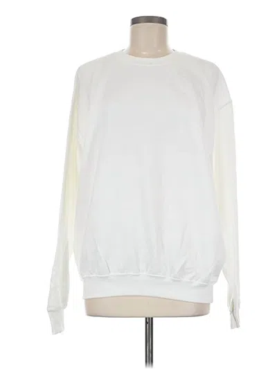 Pre-owned Gildan Pullover Sweater In White