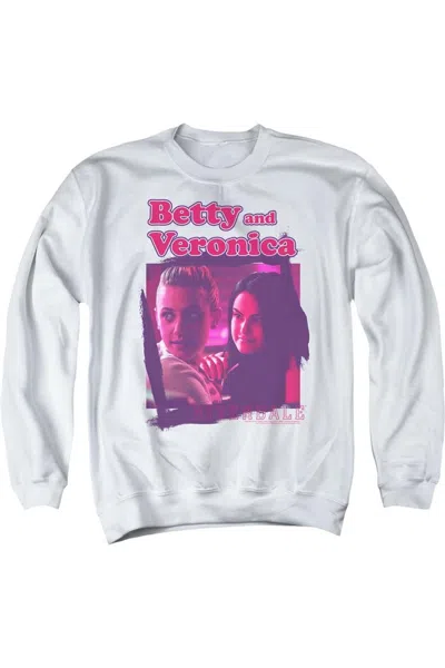 Gildan Riverdale Betty And Veronica Adult Crewneck Sweatshirt In White