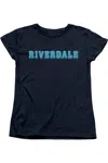 Shop Gildan Riverdale Riverdale Logo Short Sleeve Women´s Tee / T-shirt In Blue