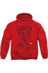 Gildan Santa Made Me Do It This Christmas Unisex Adult Pullover Hoodie In Red