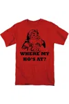 Gildan Santa Where My Ho´s At This Christmas Unisex Adult T-shirt In Red