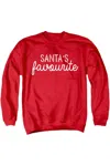 Gildan Santa´s Favorite This Christmas Unisex Adult Crewneck Sweatshirt Sweater In Red