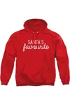 Gildan Santa´s Favorite This Christmas Unisex Adult Pullover Hoodie In Red