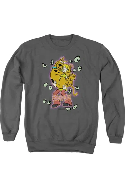 Gildan Scooby Doo Being Watched Adult Crewneck Sweatshirt In Pink