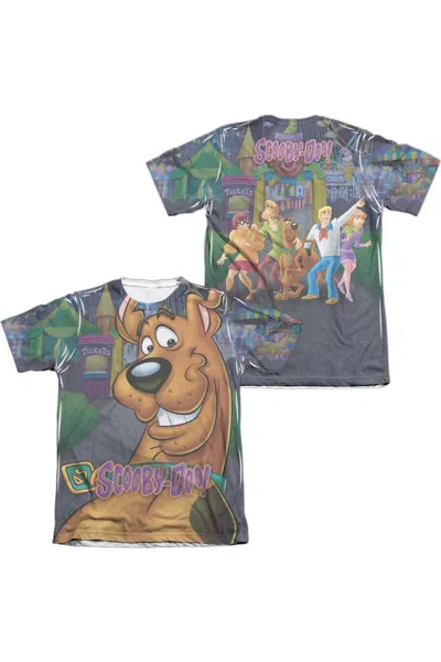 Gildan Scooby Doo Amusement Park (front/back Print) Adult Poly/cotton Short Sleeve Tee / T-shirt In Burgundy